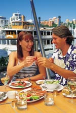 Couple enjoying a lunch